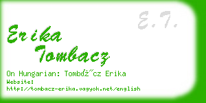 erika tombacz business card